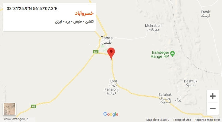 روستای خسروآباد بر روی نقشه