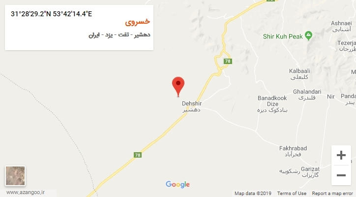 روستای خسروی بر روی نقشه