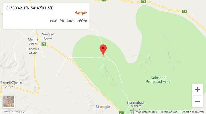 روستای خواجه بر روی نقشه