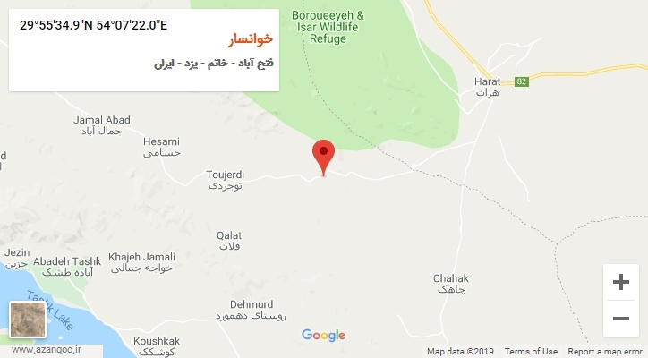 روستای خوانسار بر روی نقشه
