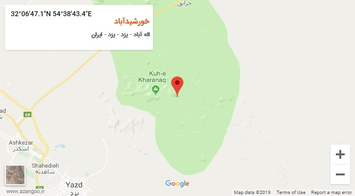 روستای خورشیدآباد بر روی نقشه