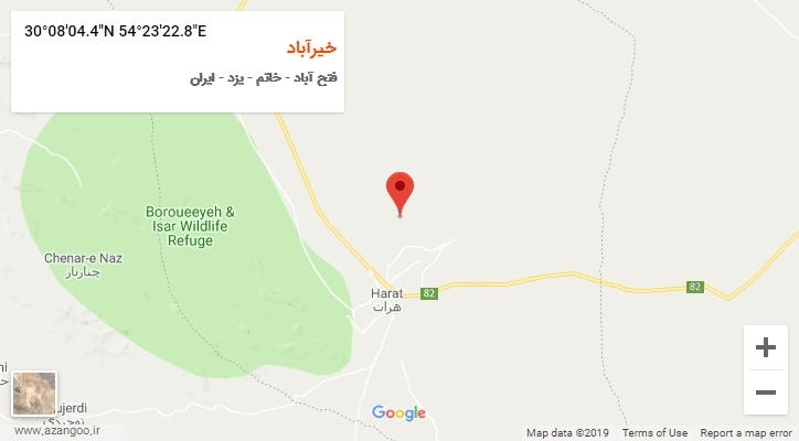 روستای خیرآباد بر روی نقشه