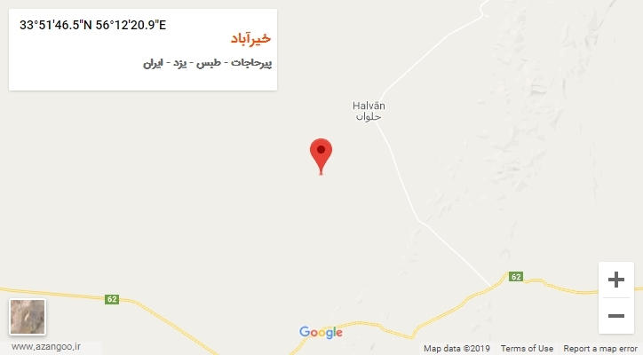 روستای خیرآباد بر روی نقشه