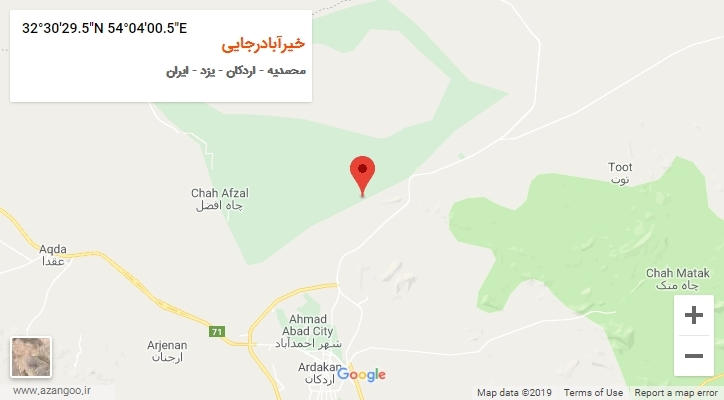 روستای خیرآبادرجایی بر روی نقشه
