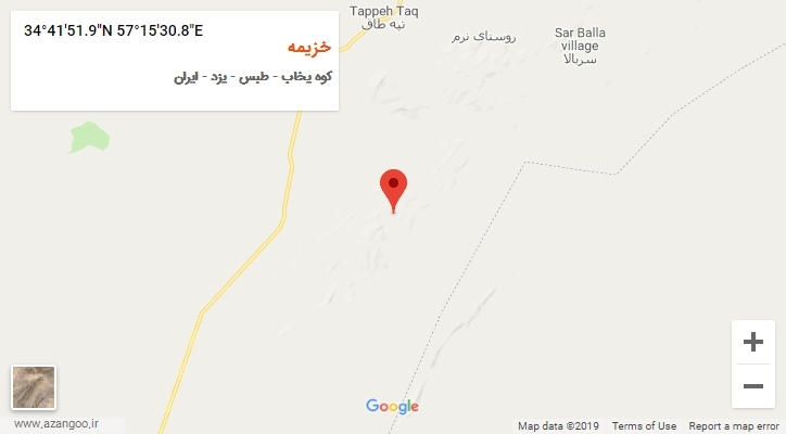 روستای خزیمه بر روی نقشه