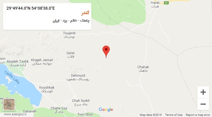 روستای کندر بر روی نقشه