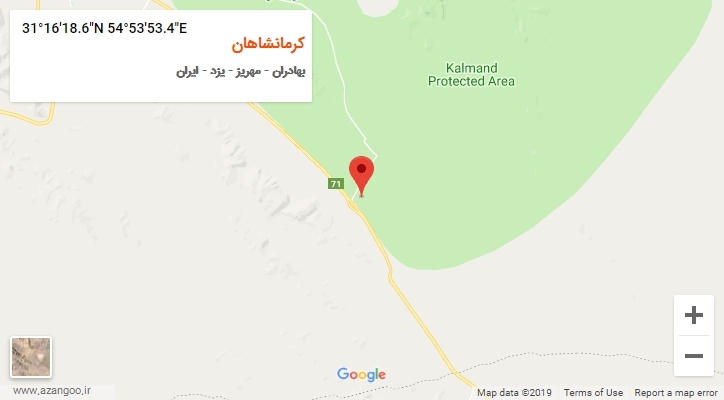 روستای کرمانشاهان بر روی نقشه