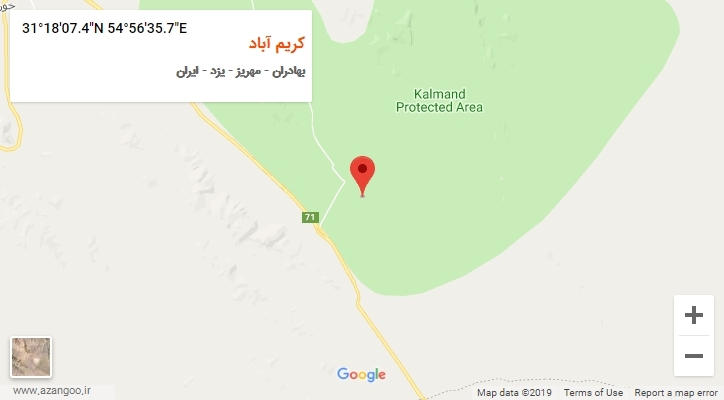 روستای کریم آباد بر روی نقشه