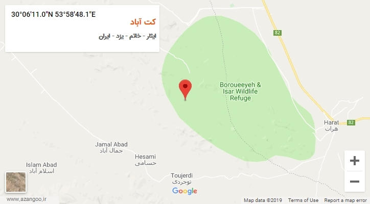 روستای کت آباد بر روی نقشه