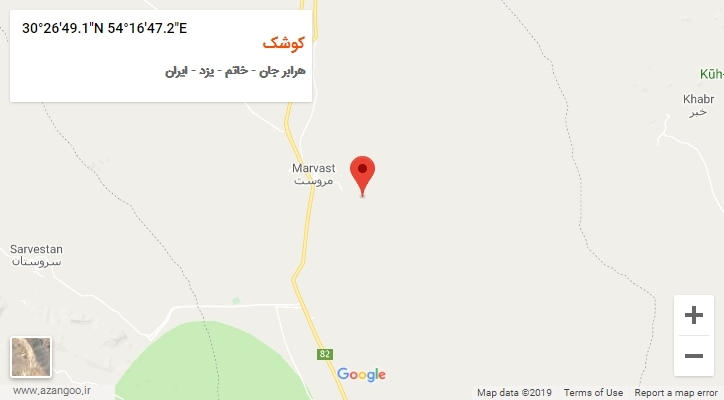 روستای کوشک بر روی نقشه