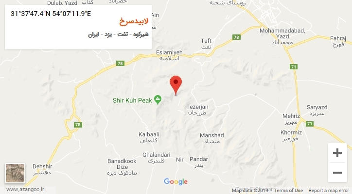 روستای لابیدسرخ بر روی نقشه