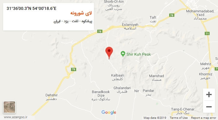روستای لای شورونه بر روی نقشه
