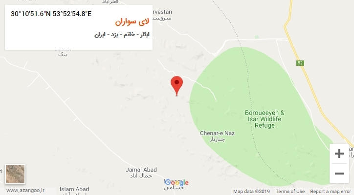 روستای لای سواران بر روی نقشه