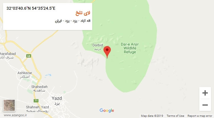 روستای لای تلخ بر روی نقشه