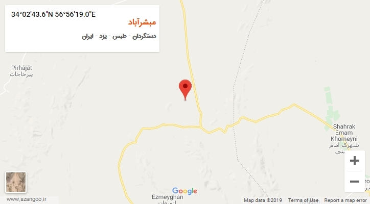 روستای مبشرآباد بر روی نقشه