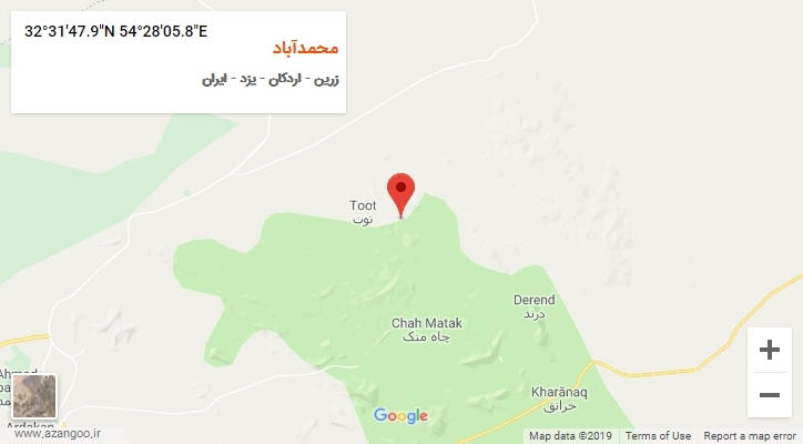 روستای محمدآباد بر روی نقشه