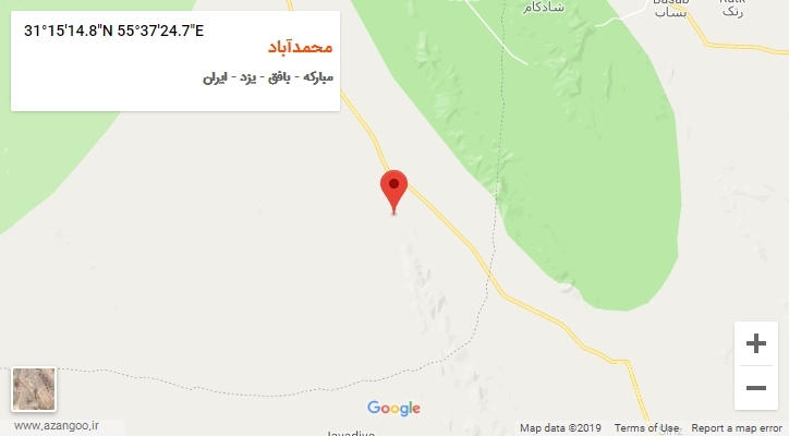 روستای محمدآباد بر روی نقشه