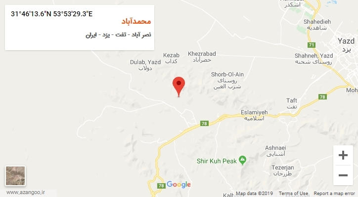 روستای محمدآباد بر روی نقشه