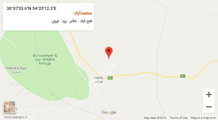روستای محمدآباد بر روی نقشه