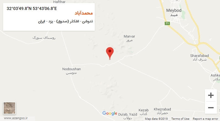 روستای محمدآباد بر روی نقشه