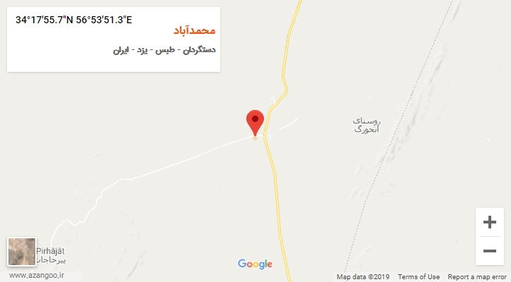 روستای محمدآباد بر روی نقشه