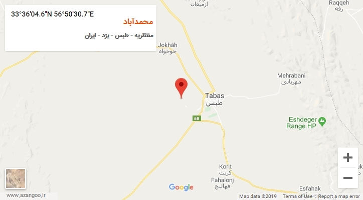 روستای محمدآباد بر روی نقشه
