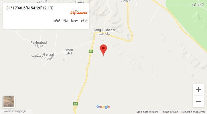 روستای محمدآباد بر روی نقشه