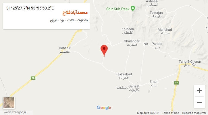 روستای محمدآبادفلاح بر روی نقشه