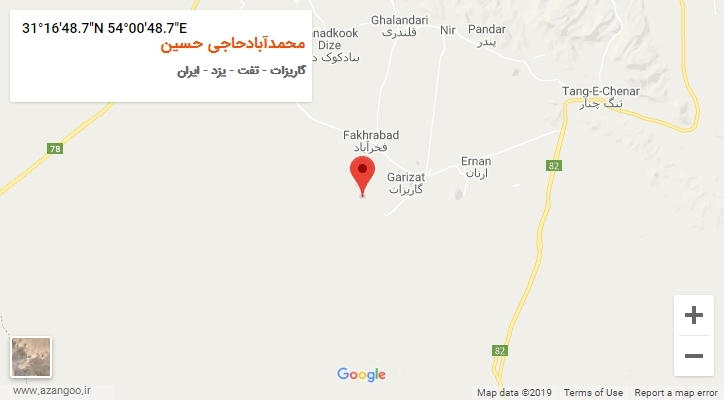 روستای محمدآبادحاجی حسین بر روی نقشه