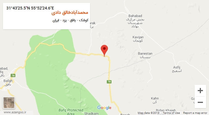 روستای محمدآبادخالق دادی بر روی نقشه