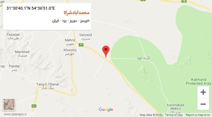 روستای محمدآبادشرکا بر روی نقشه