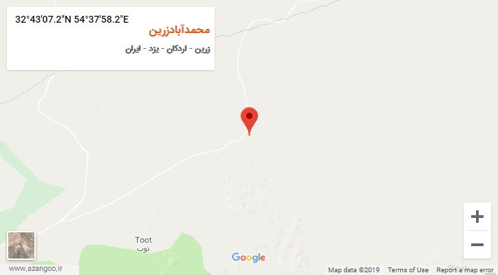 روستای محمدآبادزرین بر روی نقشه