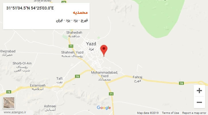 روستای محمدیه بر روی نقشه