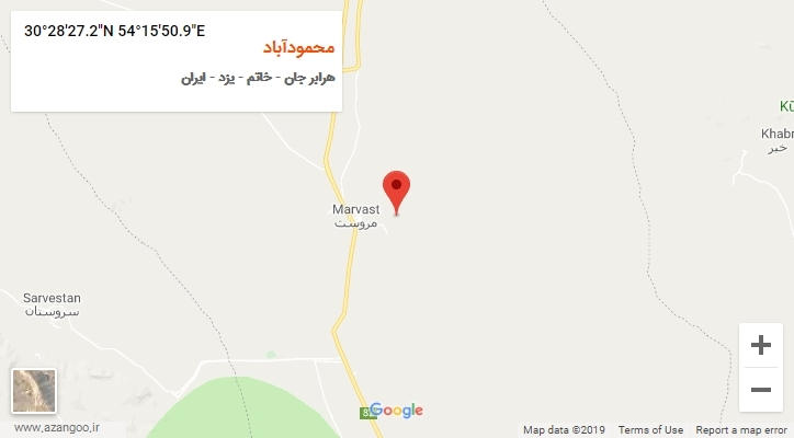 روستای محمودآباد بر روی نقشه