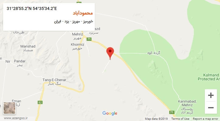 روستای محمودآباد بر روی نقشه