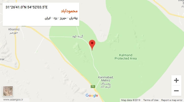 روستای محمودآباد بر روی نقشه