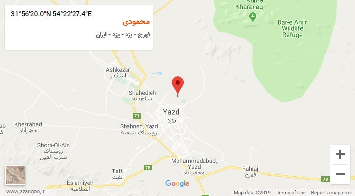 روستای محمودی بر روی نقشه