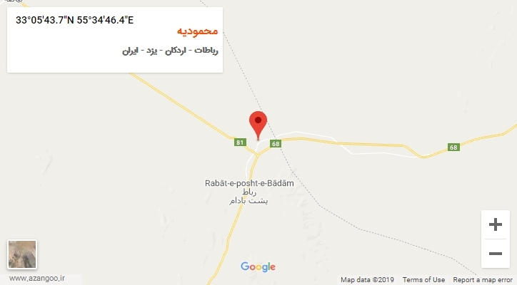 روستای محمودیه بر روی نقشه