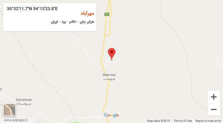 روستای مهرآباد بر روی نقشه