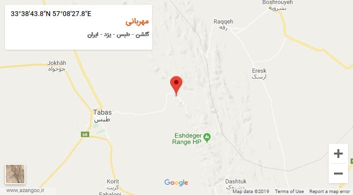 روستای مهربانی بر روی نقشه