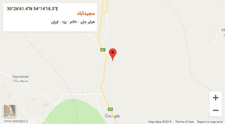 روستای مجیدآباد بر روی نقشه