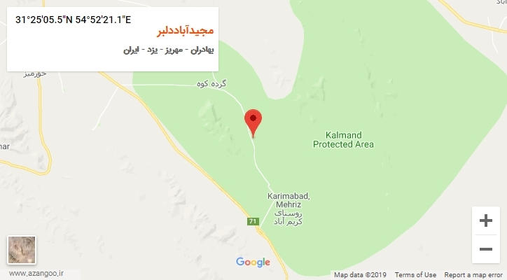 روستای مجیدآباددلبر بر روی نقشه