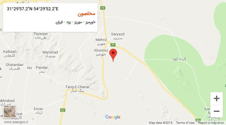 روستای مخلصون بر روی نقشه