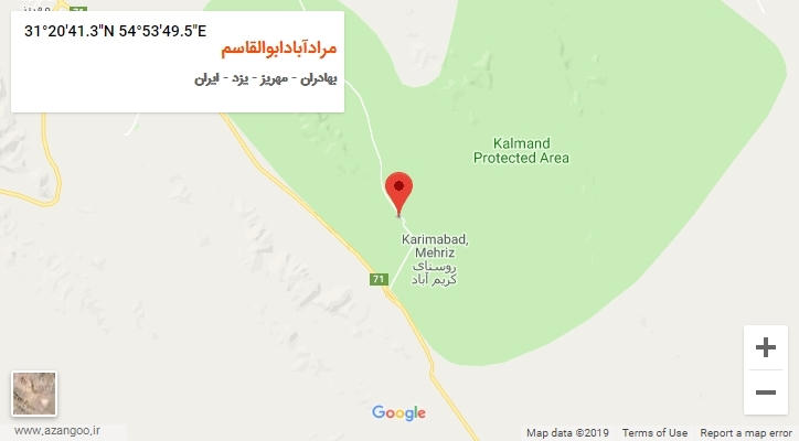 روستای مرادآبادابوالقاسم بر روی نقشه