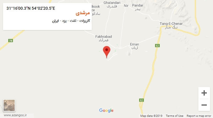 روستای مرشدی بر روی نقشه