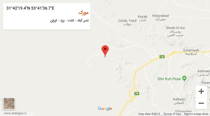 روستای مورک بر روی نقشه