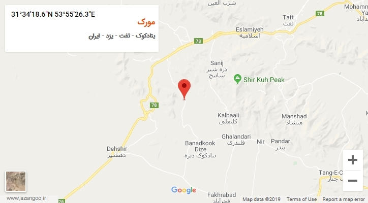 روستای مورک بر روی نقشه