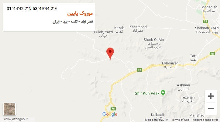 روستای موروک پایین بر روی نقشه