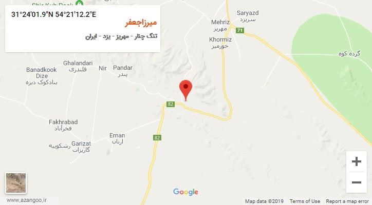 روستای میرزاجعفر بر روی نقشه