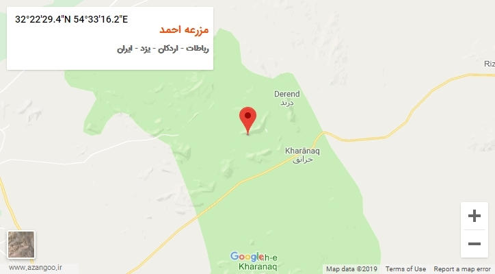 روستای مزرعه احمد بر روی نقشه
